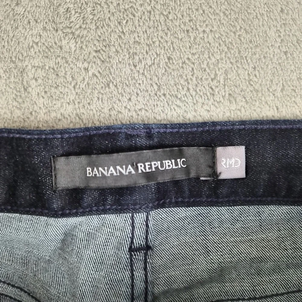 Banana Republic Selvedge Jeans Mens 29x30 Blue Denim Dark Wash Straight Stretch